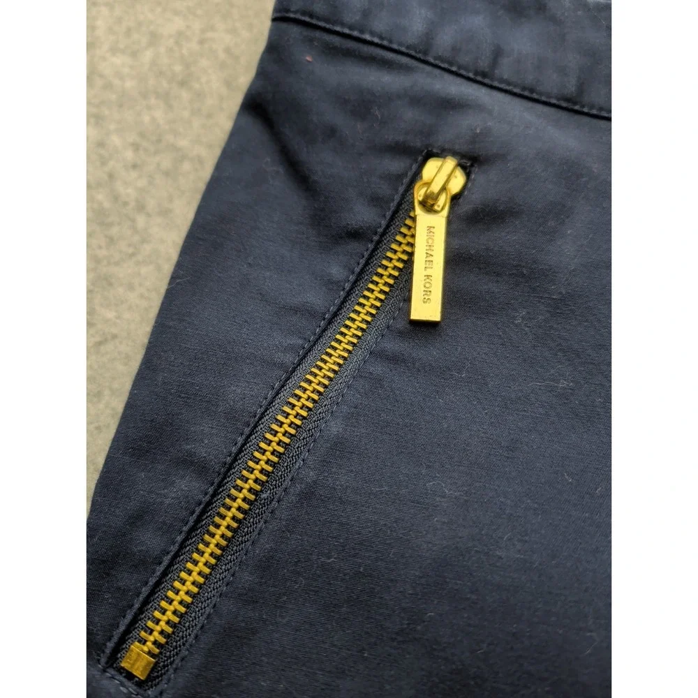 Michael Kors Women's Navy Blue Ankle Chino Trousers Pants Size 12